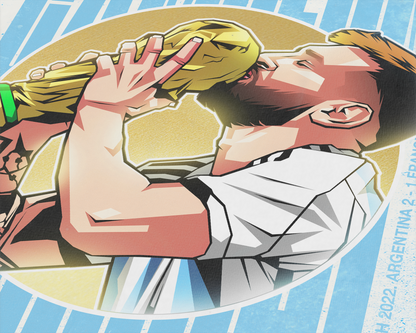 Lionel Messi Golden Art Print