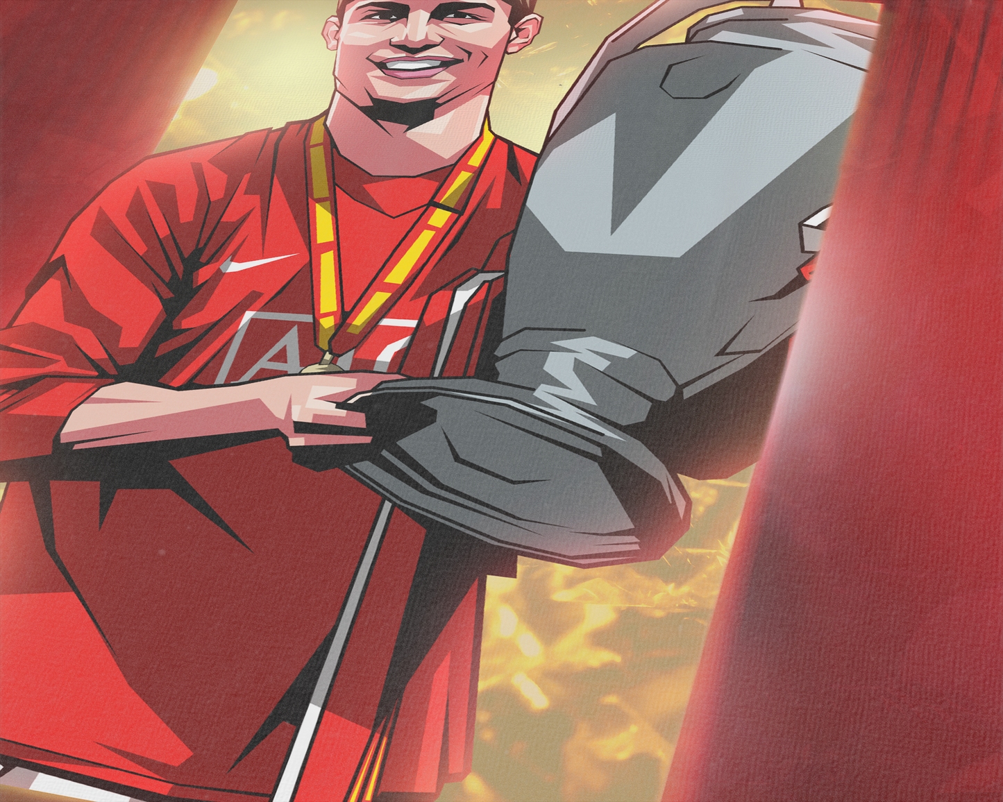 Cristiano Ronaldo Glass Art Print