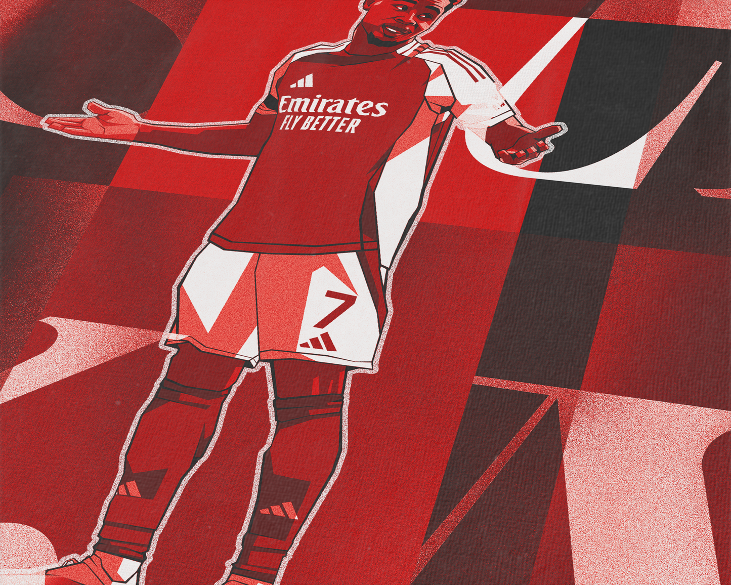 Bukayo Saka Collage Art Print