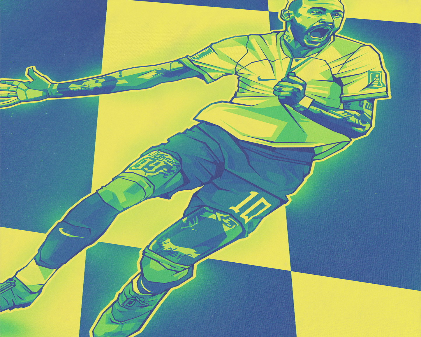 Neymar Jr Sections Art Print