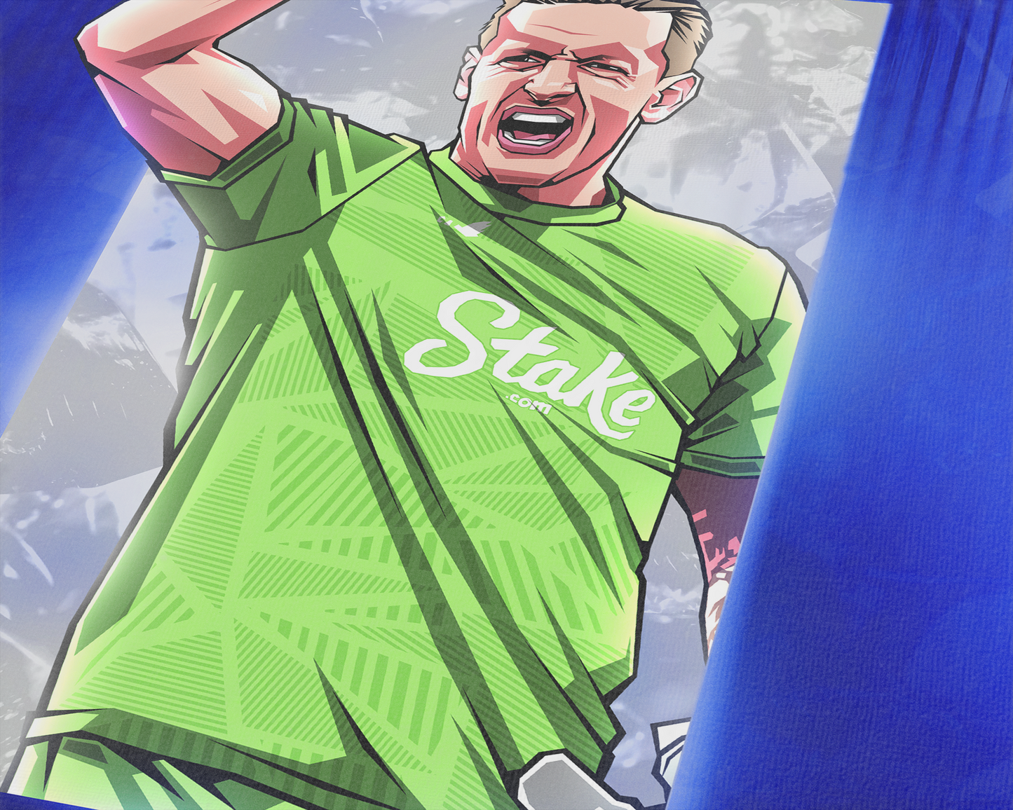 Jordan Pickford Glass Art Print