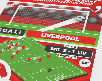 Steven Gerrard GOAL vs Milan | Art Print | 2004/05 UEFA Champions League Final | Liverpool