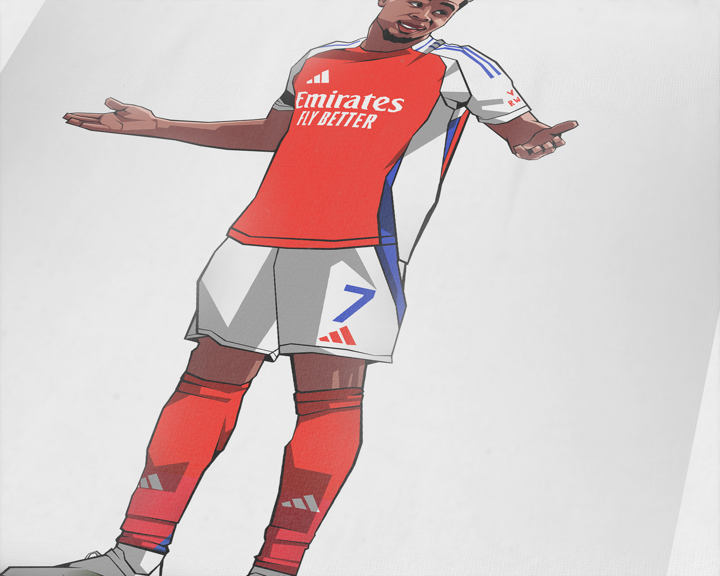 Bukayo Saka Clean Art Print