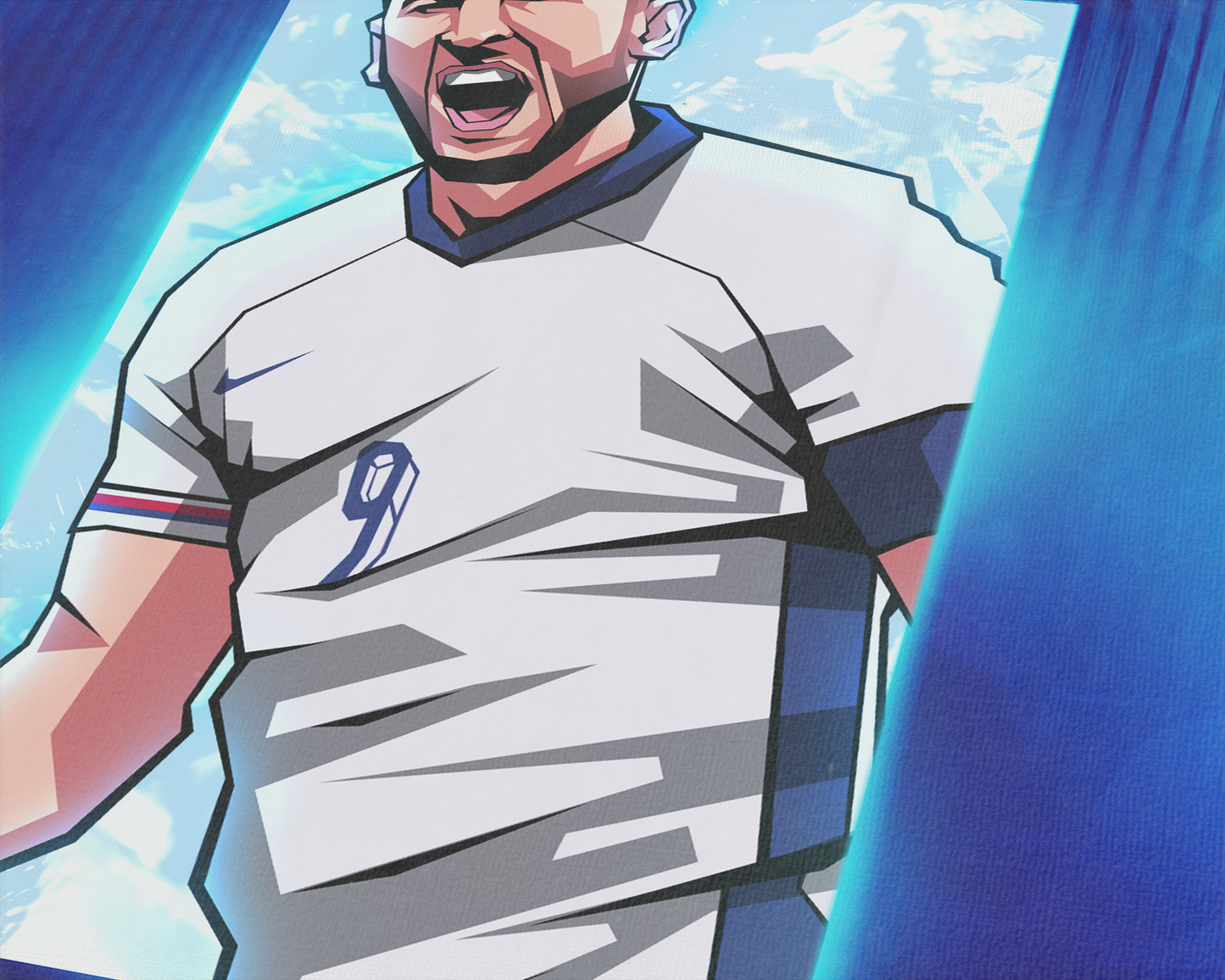 Harry Kane Glass Art Print
