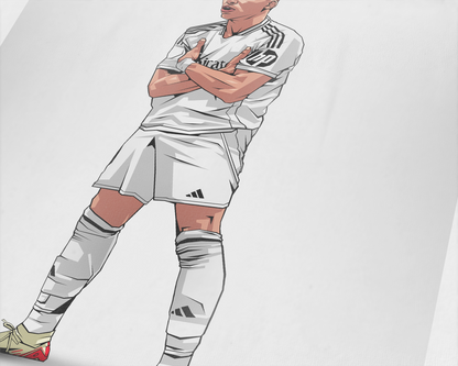 Kylian Mbappé Clean Art Print