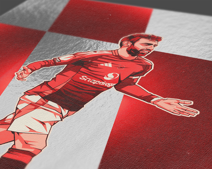 Bruno Fernandes Special Edition Silver Foil Sections Art Print