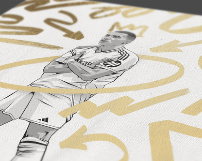 Kylian Mbappé Limited Edition Gold Foil Marker Art Print