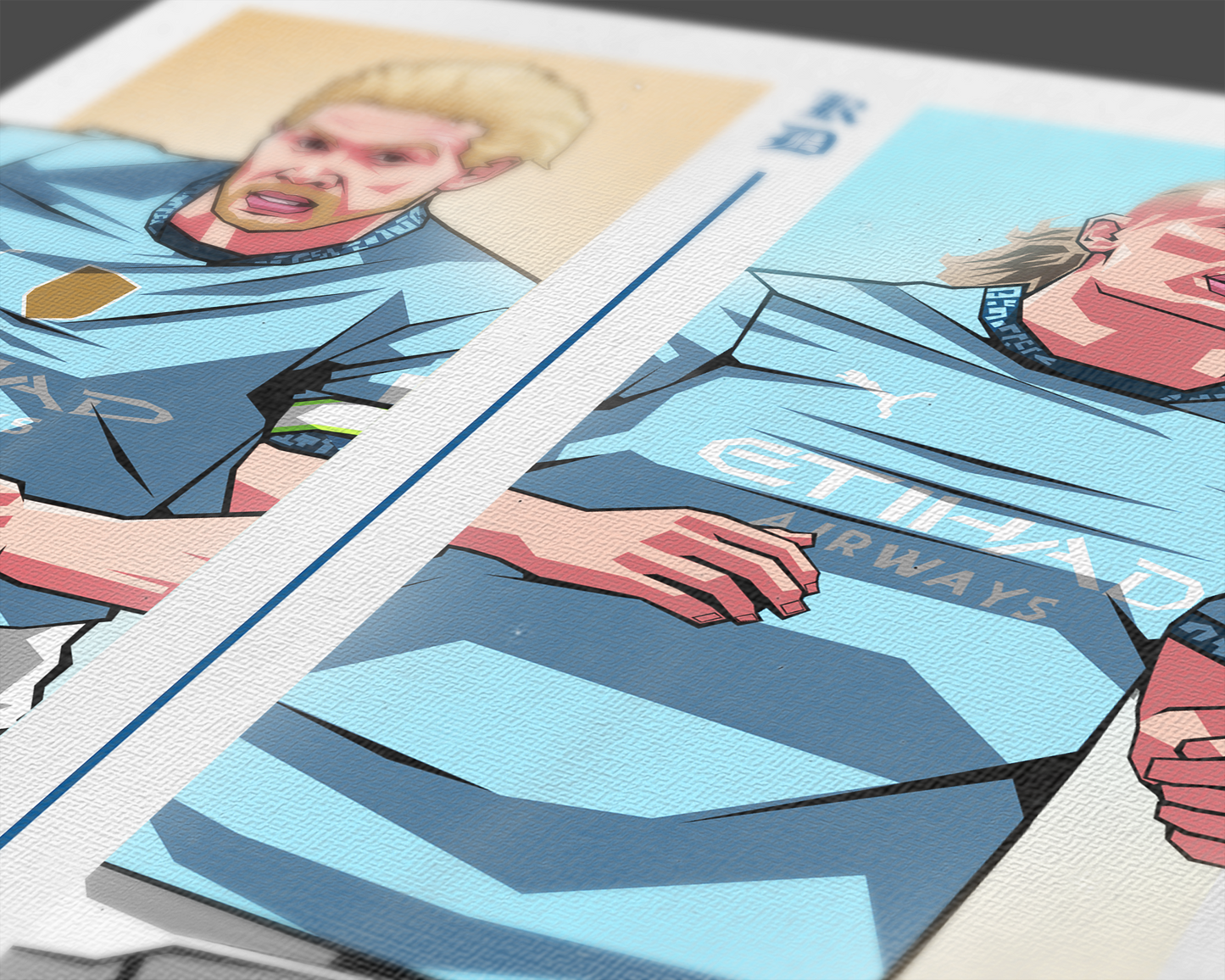 Kevin De Bruyne & Erling Haaland Duo Perpendicular Art Print