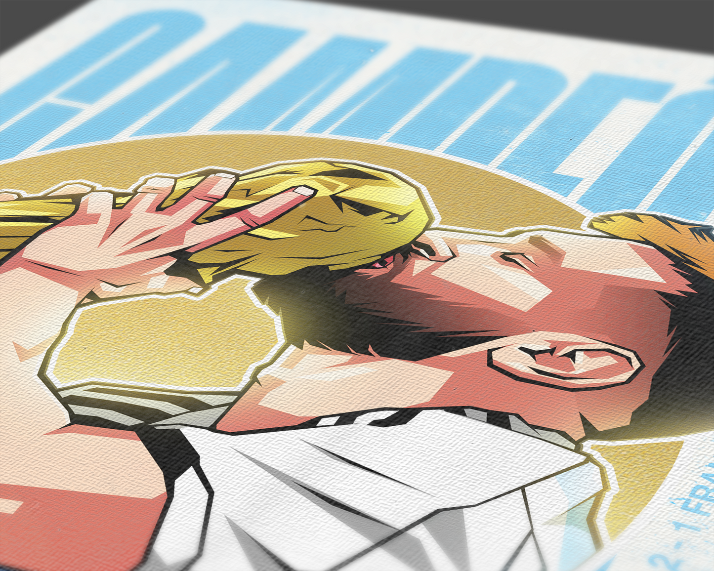 Lionel Messi Golden Art Print