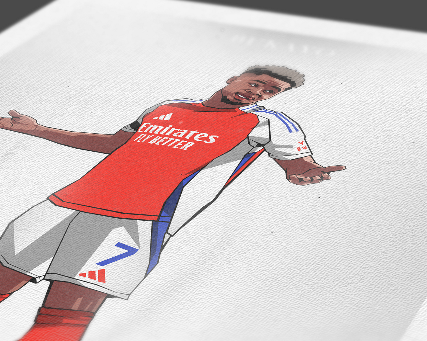Bukayo Saka Clean Art Print