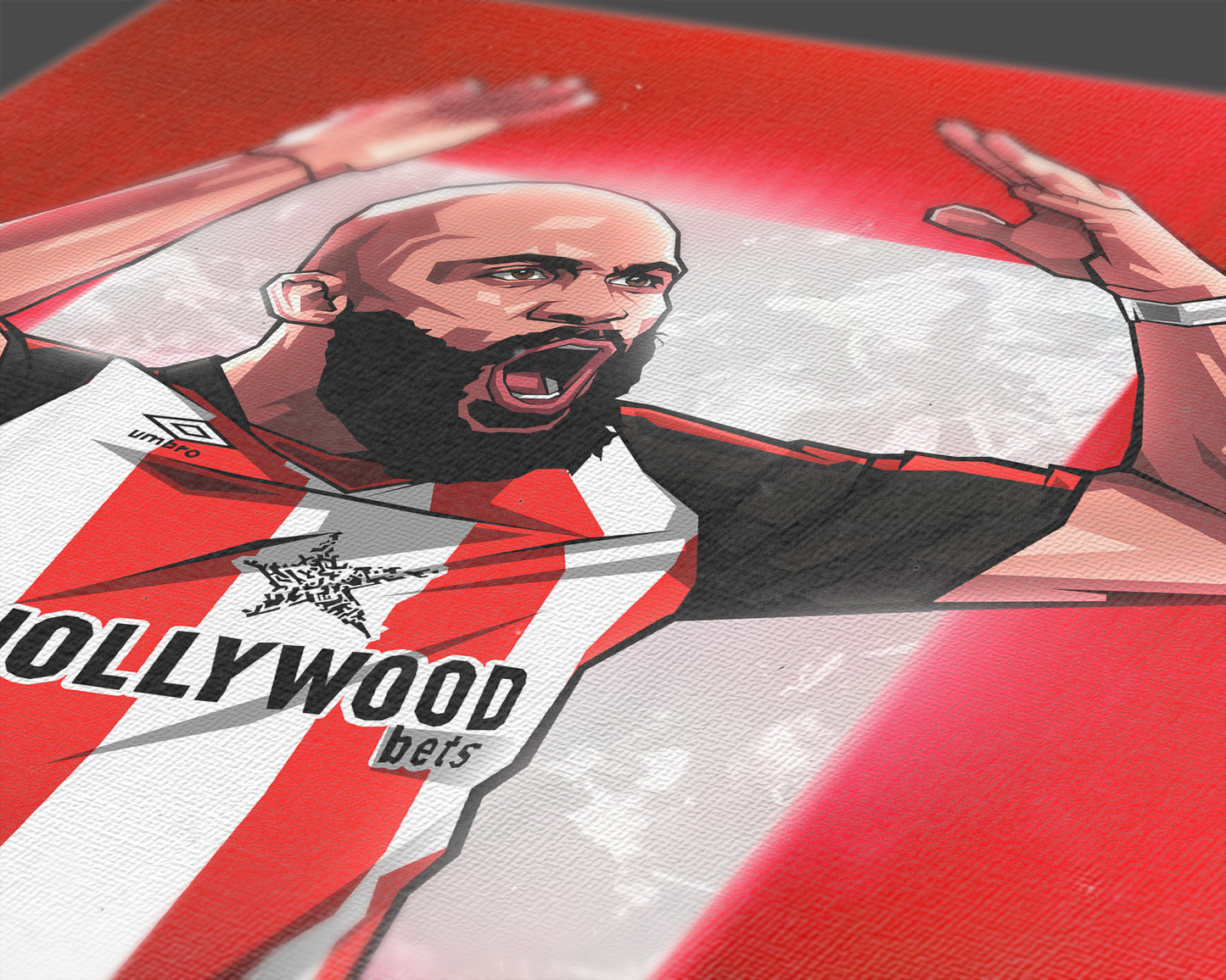Bryan Mbeumo Glass Art Print