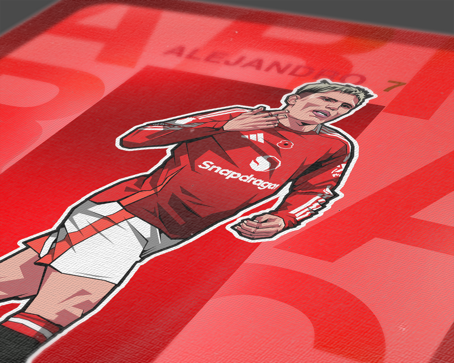 Alejandro Garnacho Repeat Art Print