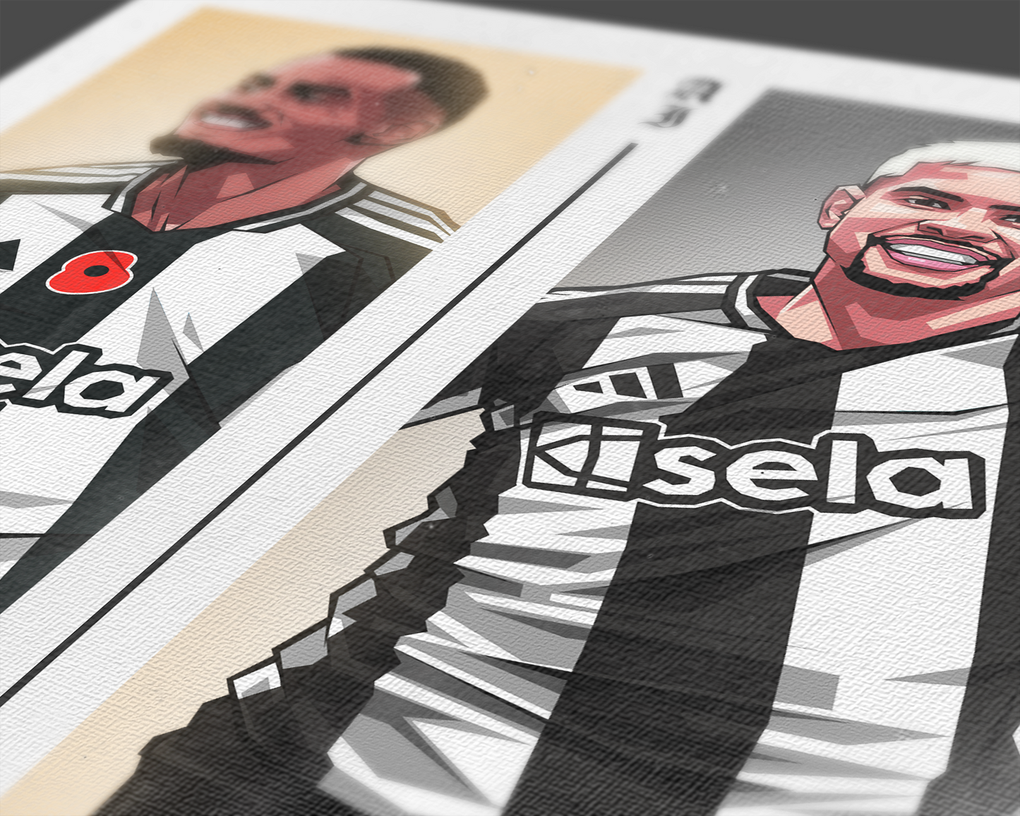 Alexander Isak & Bruno Guimarães Duo Perpendicular Art Print