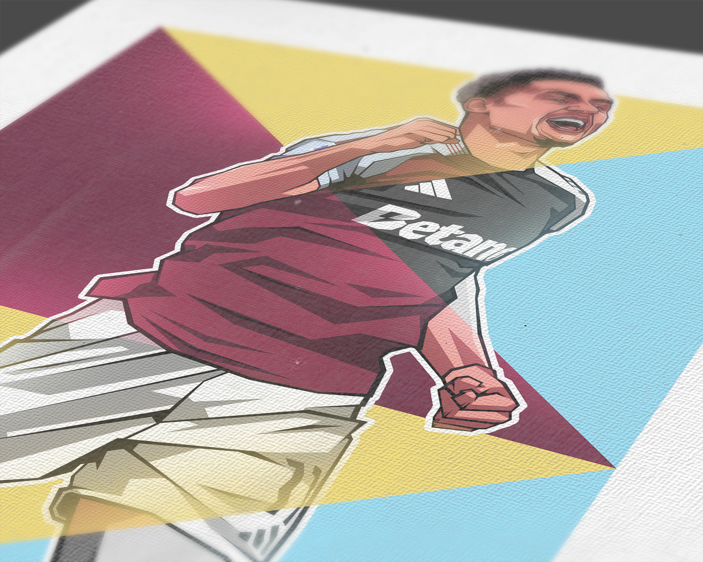 Ollie Watkins Geometric Art Print