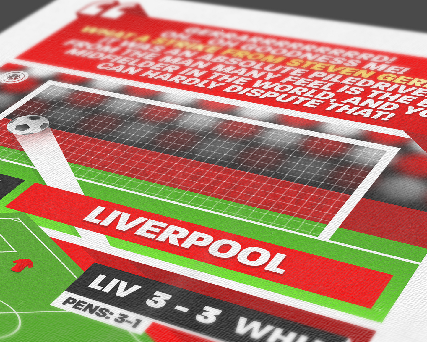Steven Gerrard GOAL vs West Ham | Art Print | 2005/06 FA Cup Final | Liverpool
