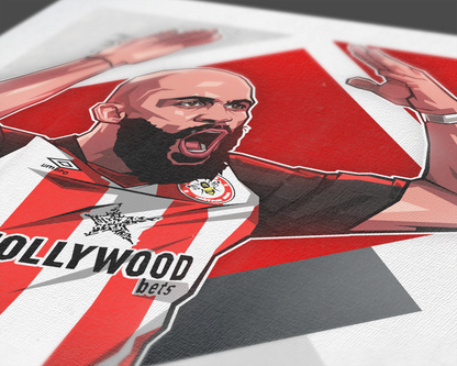 Bryan Mbeumo Diamonds Art Print