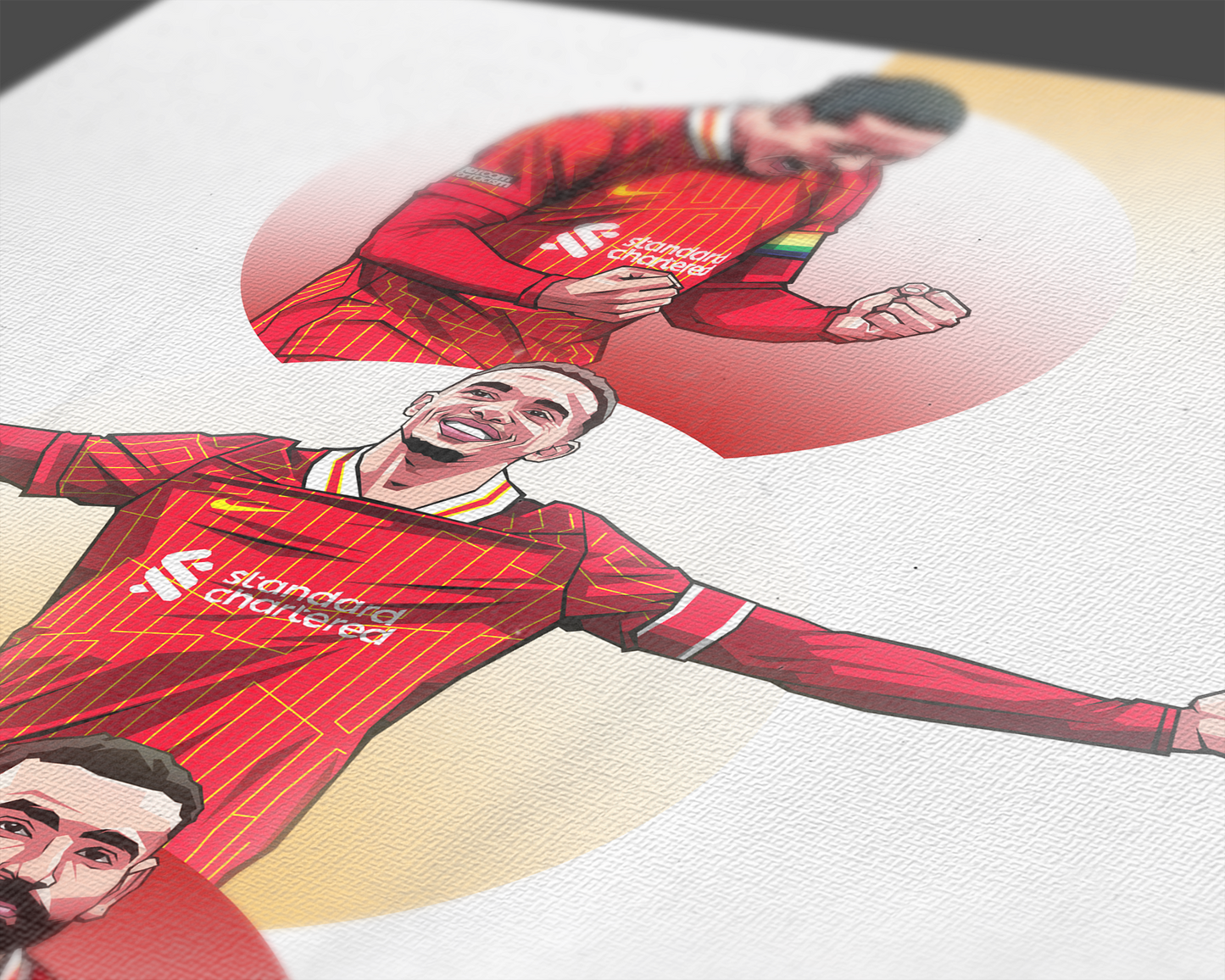 Trent Alexander-Arnold, Mohamed Salah & Virgil Van Dijk Trio Spheres Art Print