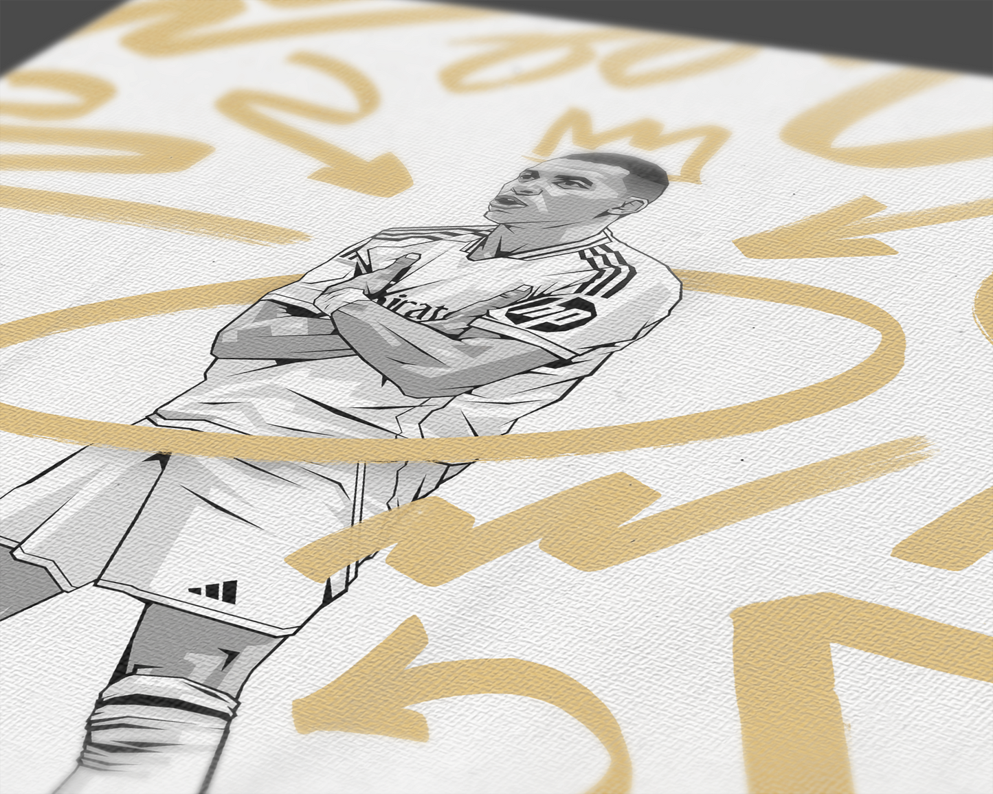 Kylian Mbappé Marker Art Print