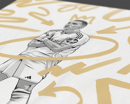 Kylian Mbappé Marker Art Print