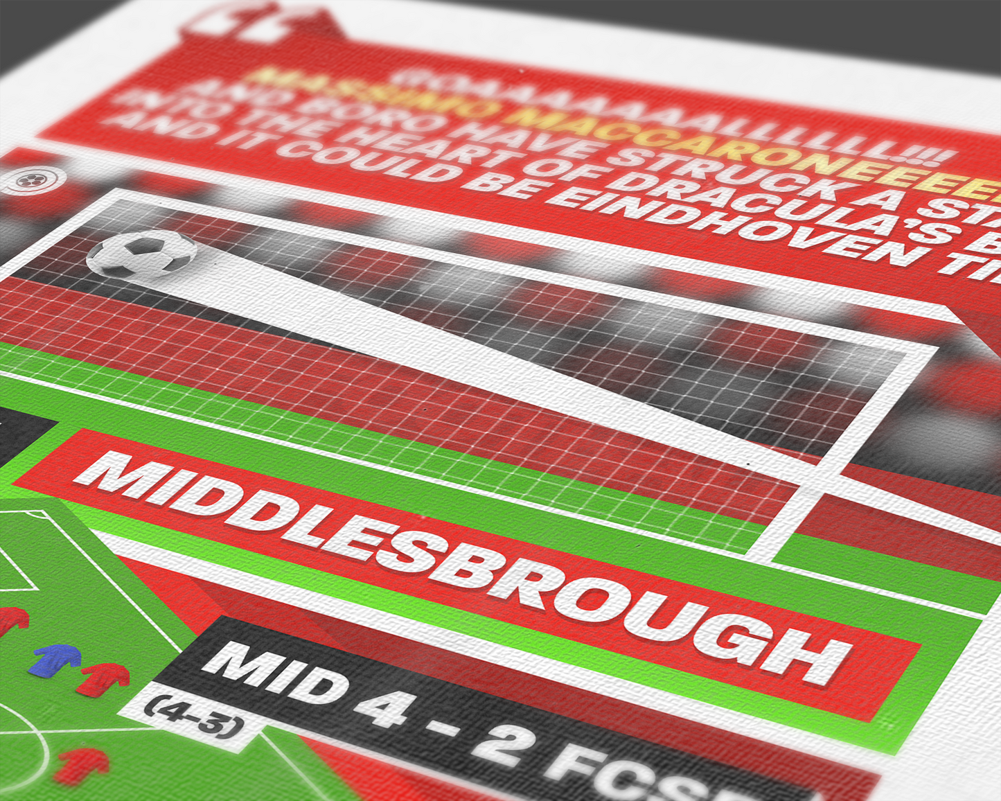 Massimo Maccarone GOAL vs FCSB | Art Print | 2005/06 UEFA Europa League Semi-Final | Middlesbrough