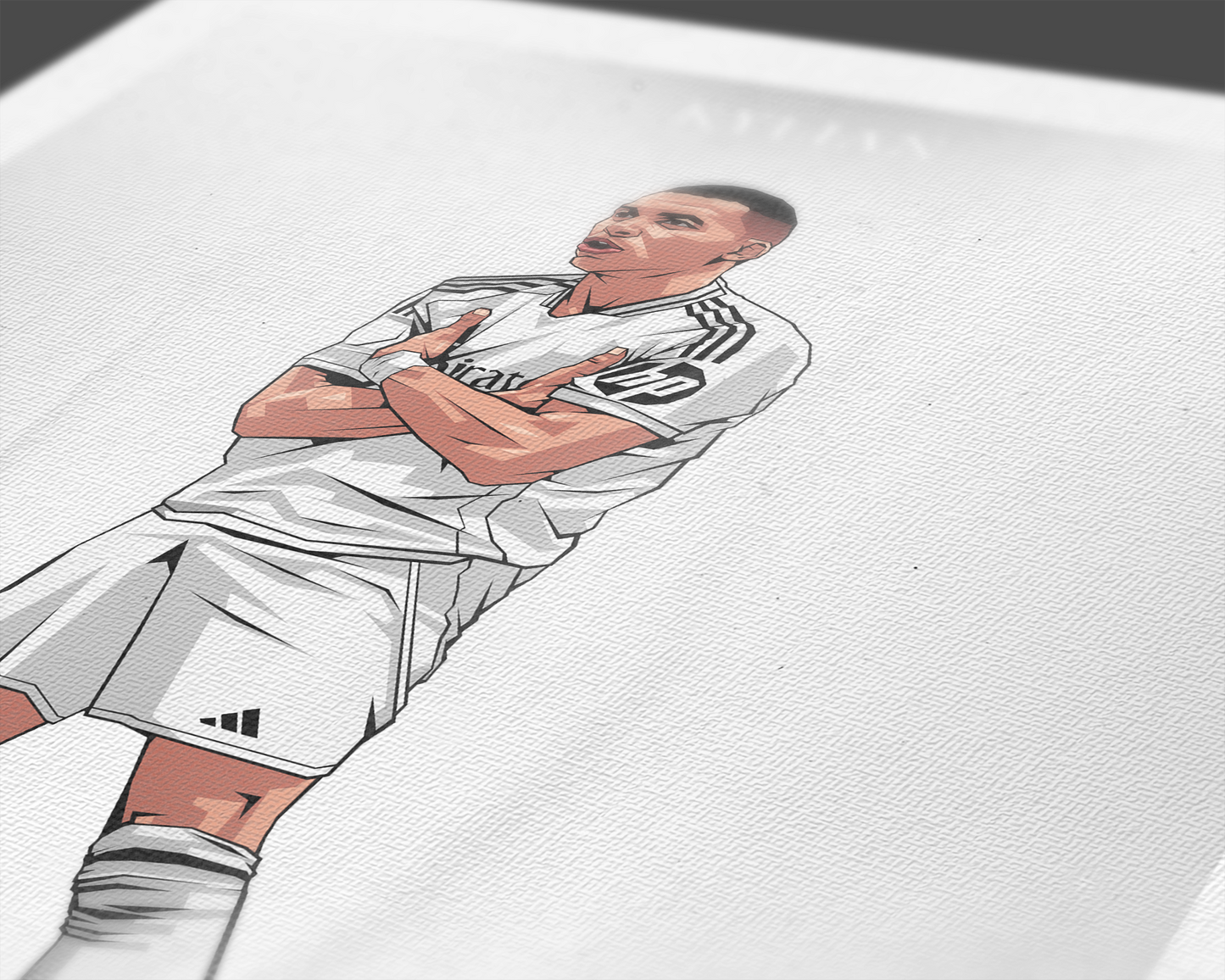 Kylian Mbappé Clean Art Print