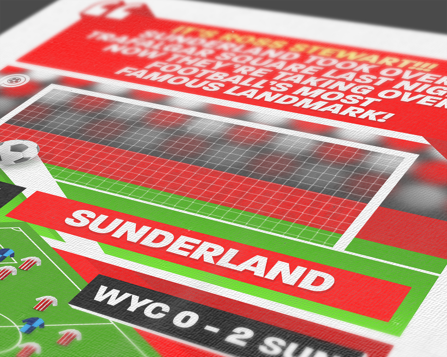 Ross Stewart GOAL vs Wycombe | Art Print | 2021/22 League One Play-Off Final | Sunderland