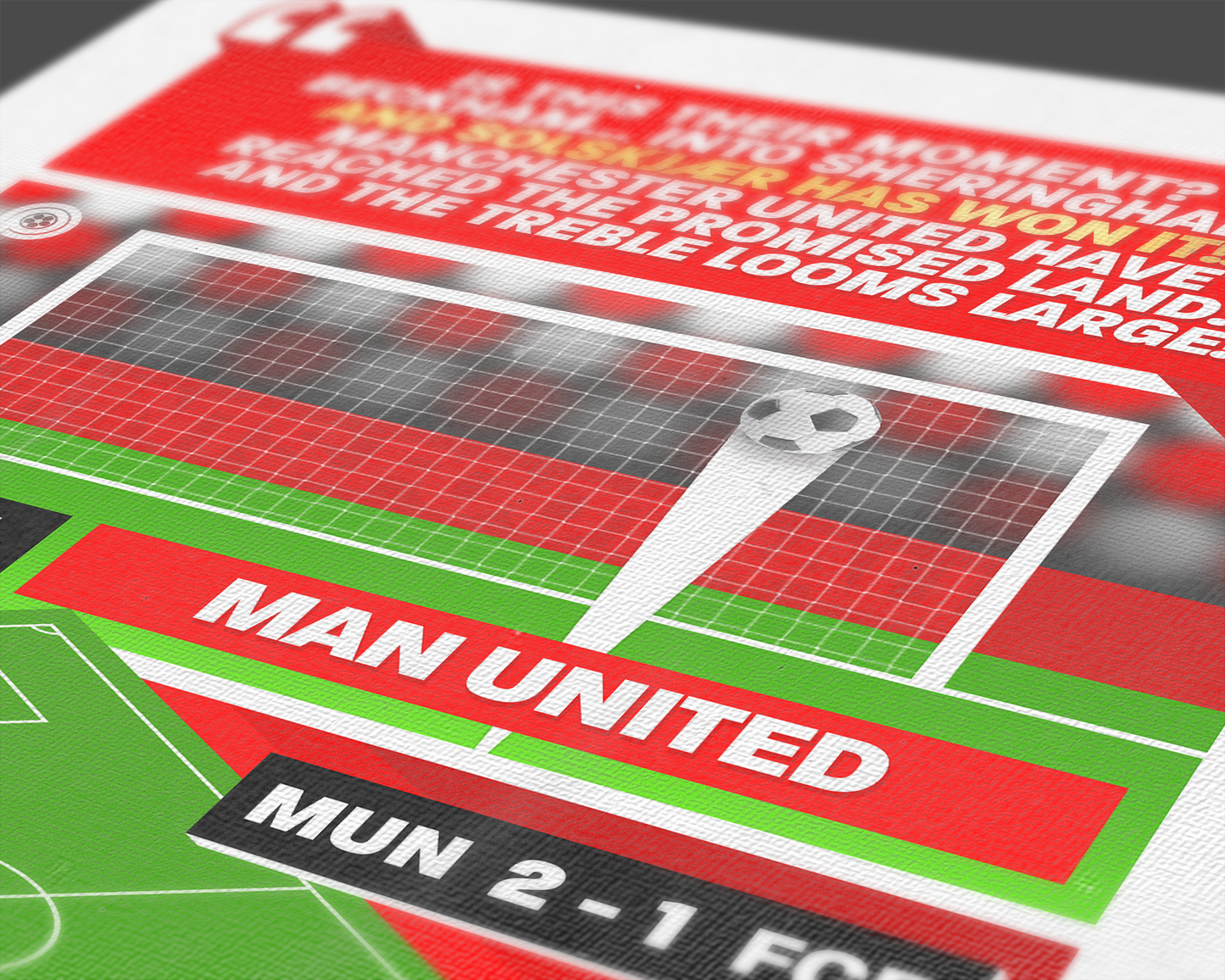 Ole Gunnar Solskjaer GOAL vs Bayern Munich | Art Print | 1998/99 UEFA Champions League Final | Manchester United