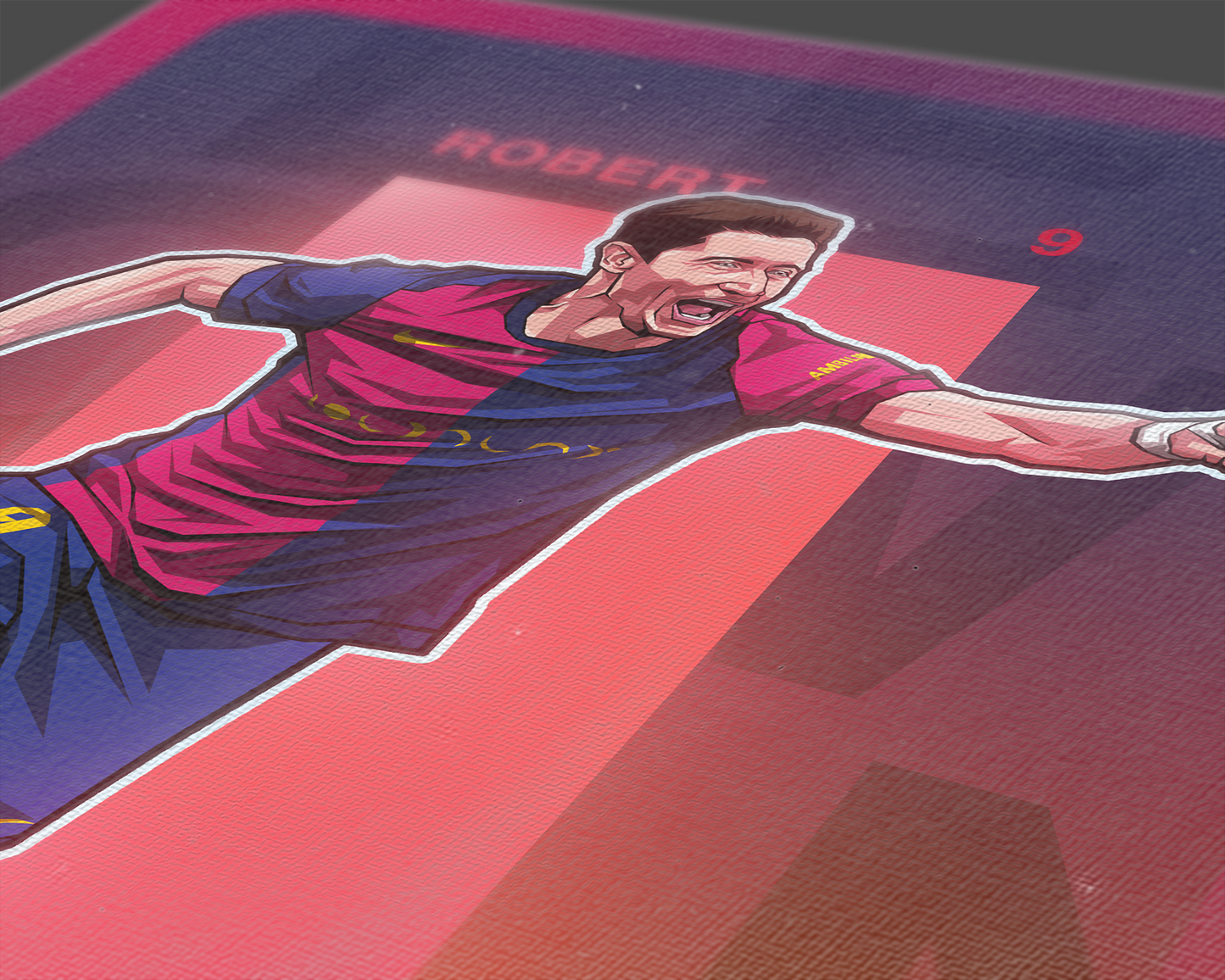 Robert Lewandowski Repeat Art Print