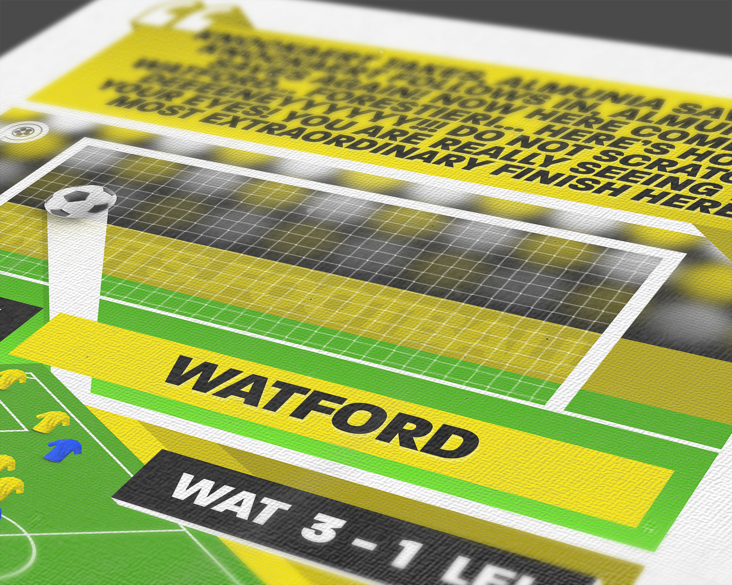 Troy Deeney GOAL vs Leicester | Art Print | 2012/13 Championship Play-Off Semi-Final | Watford