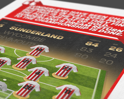 Sunderland 21/22 Team Lineup Art Print