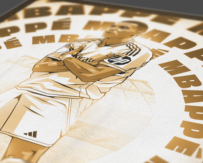 Kylian Mbappé Radial Art Print