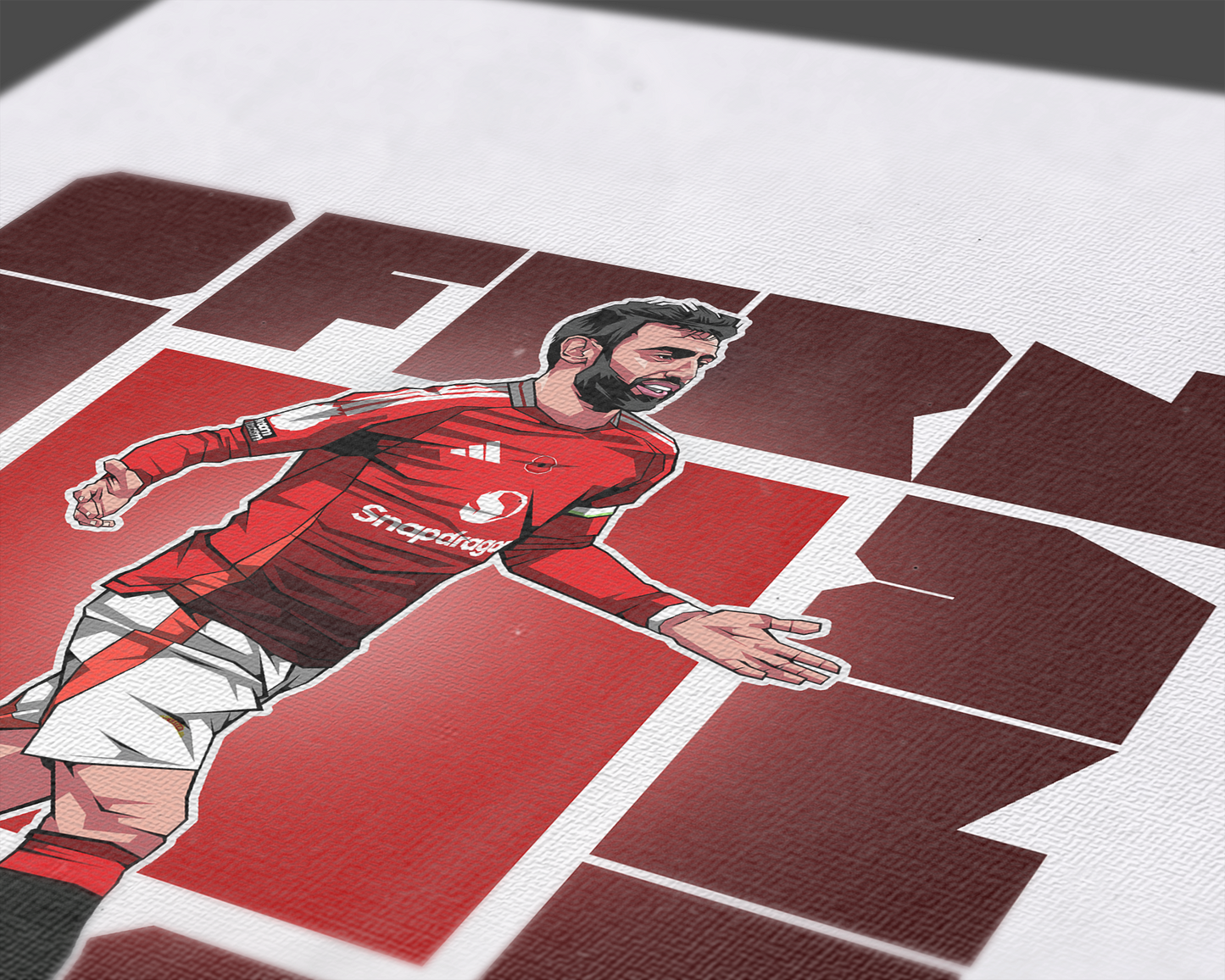 Bruno Fernandes Cube Art Print
