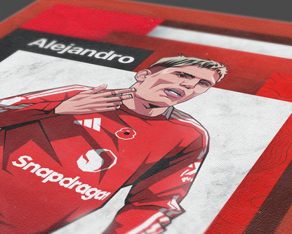 Alejandro Garnacho Mosaic Art Print