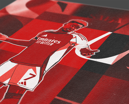 Bukayo Saka Collage Art Print