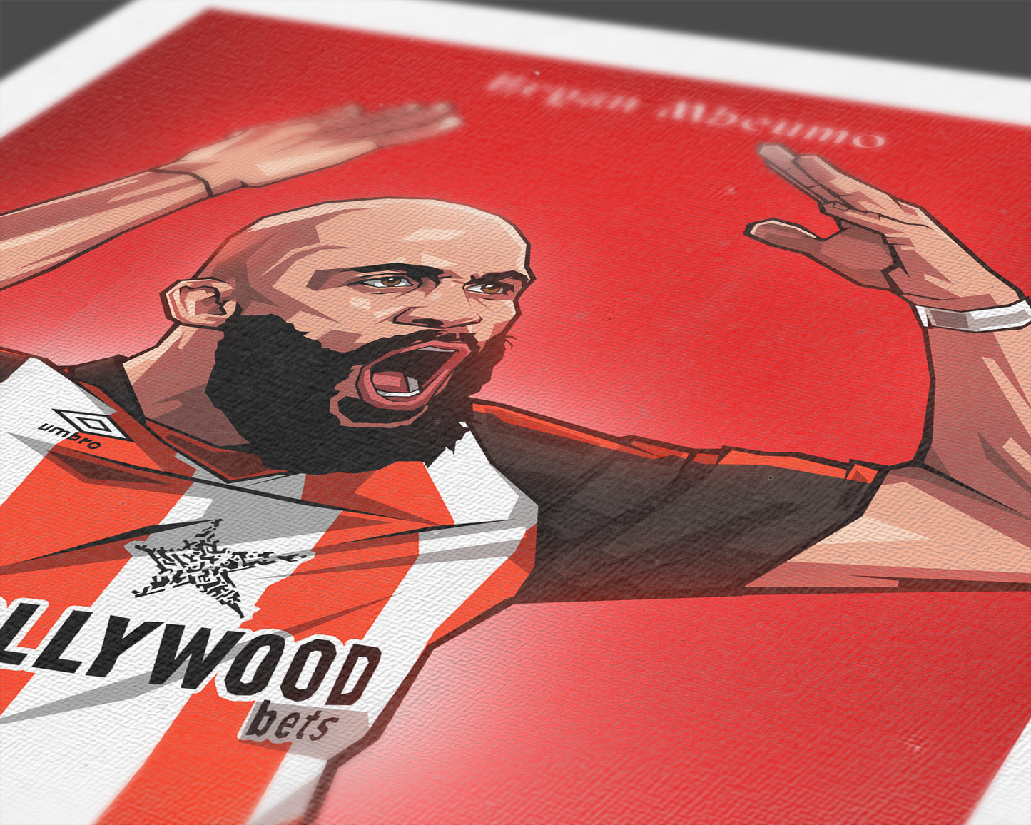 Bryan Mbeumo Gradient Art Print