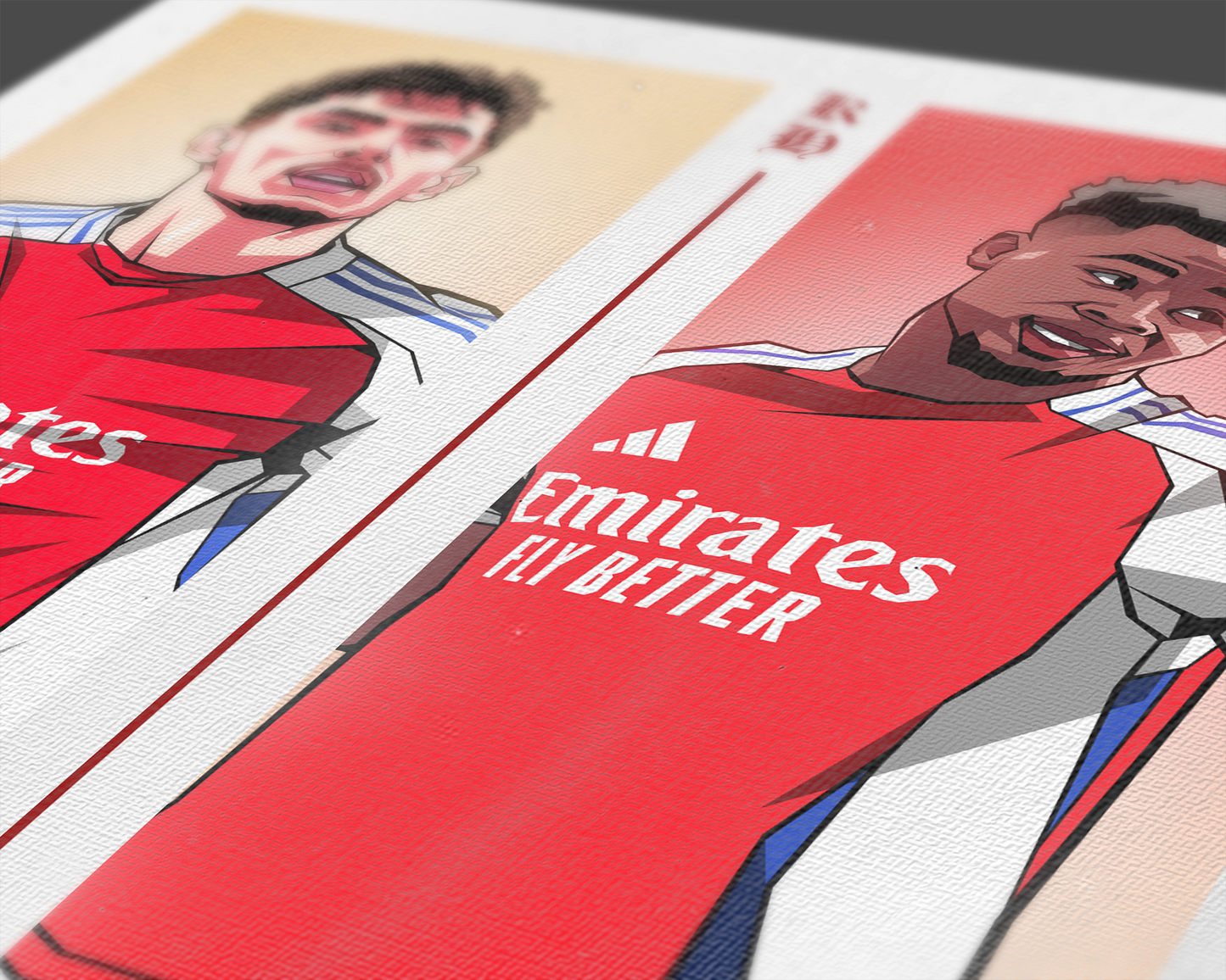 Kai Havertz & Bukayo Saka Duo Perpendicular Art Print