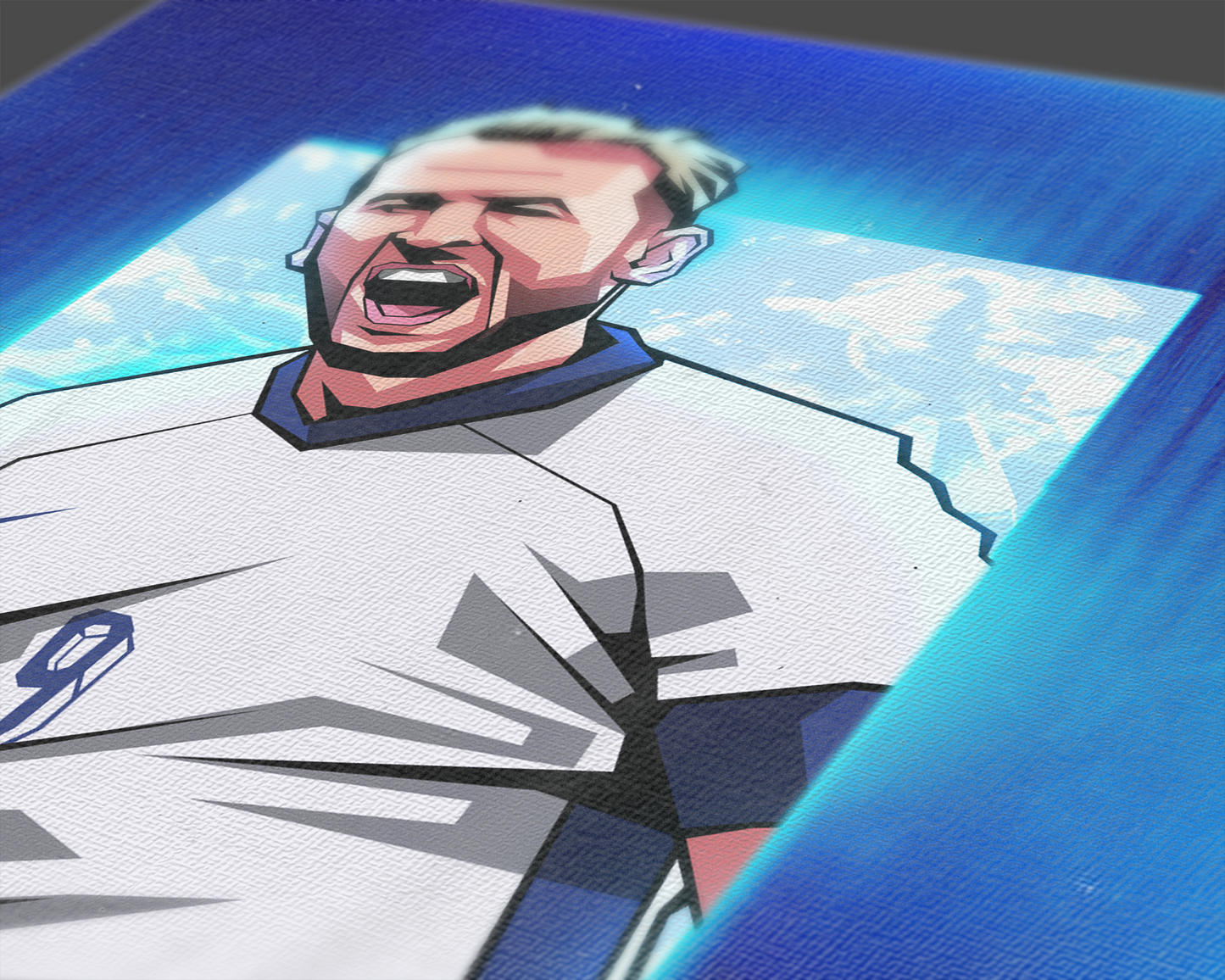 Harry Kane Glass Art Print