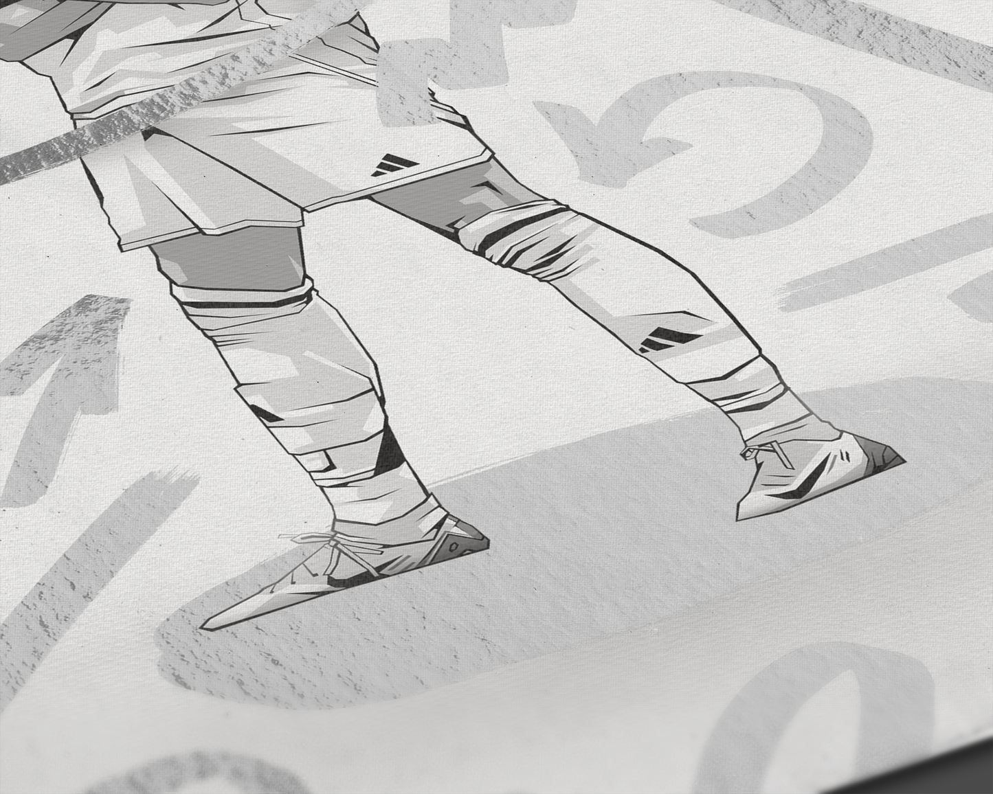 Kylian Mbappé Special Edition Silver Foil Marker Art Print