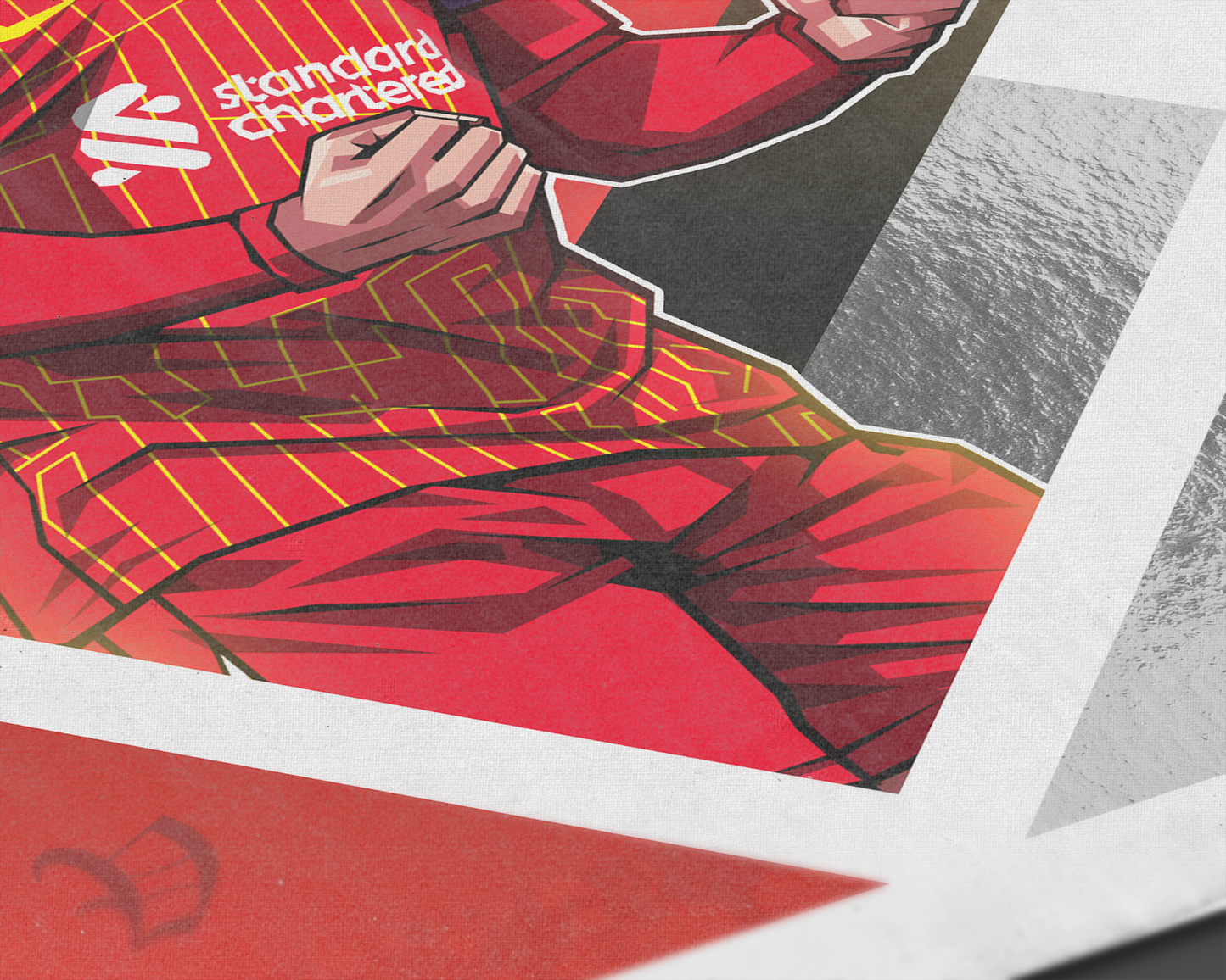 Virgil Van Dijk Special Edition Silver Foil Diamonds Art Print