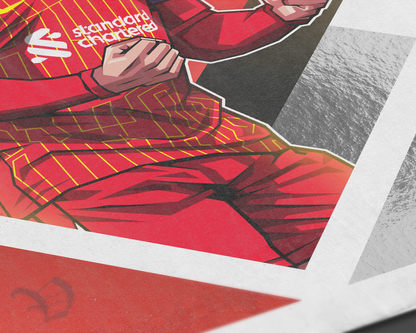 Virgil Van Dijk Special Edition Silver Foil Diamonds Art Print