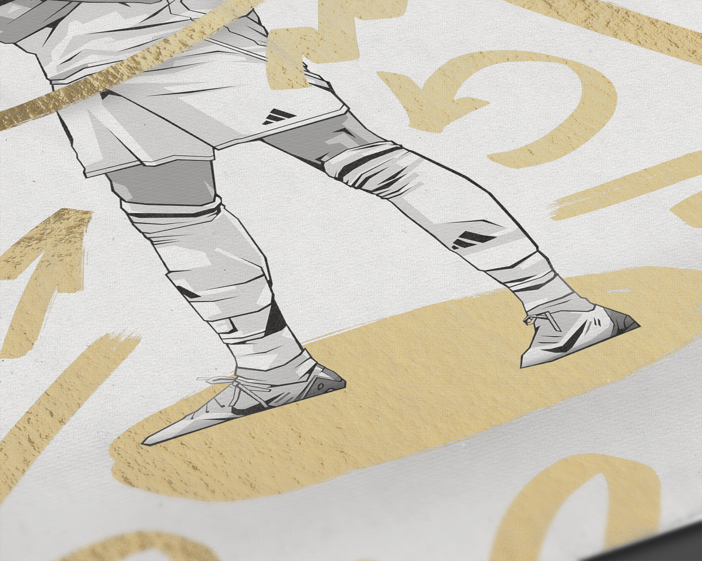 Kylian Mbappé Limited Edition Gold Foil Marker Art Print