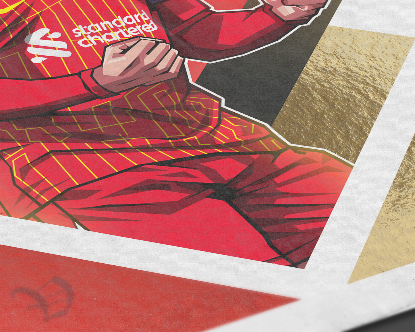Virgil Van Dijk Limited Edition Gold Foil Diamonds Art Print
