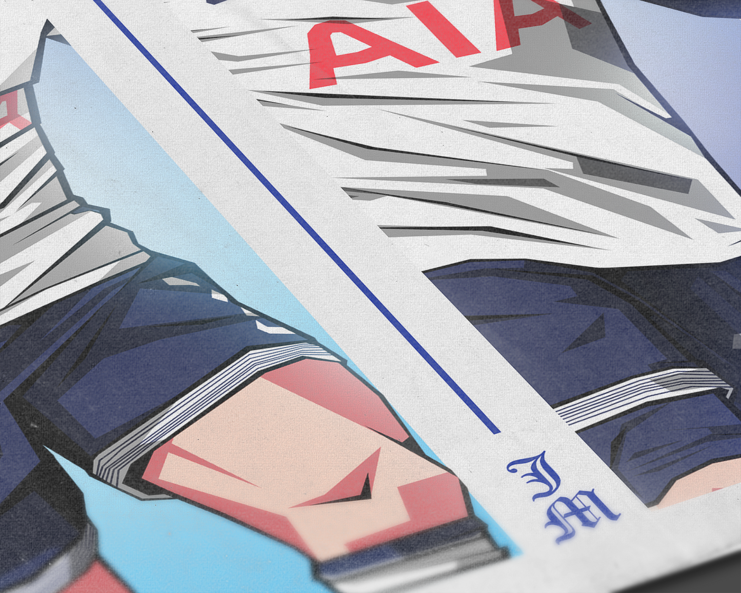Heung-min Son & James Maddison Duo Perpendicular Art Print