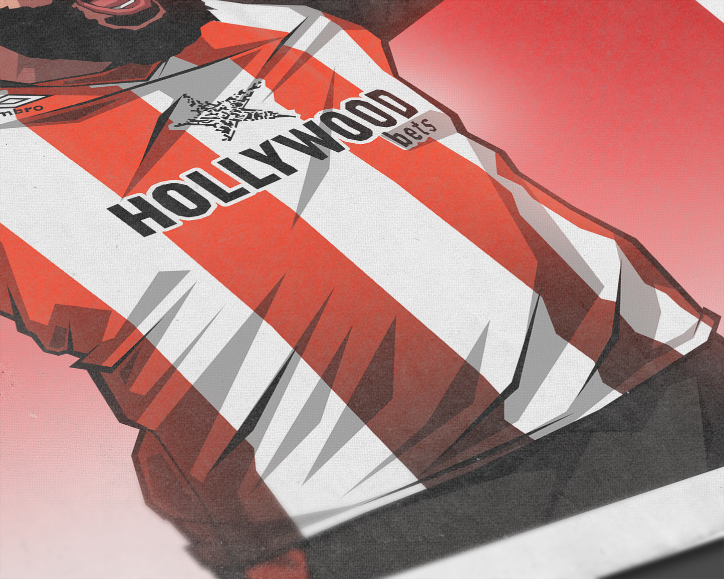 Bryan Mbeumo Gradient Art Print