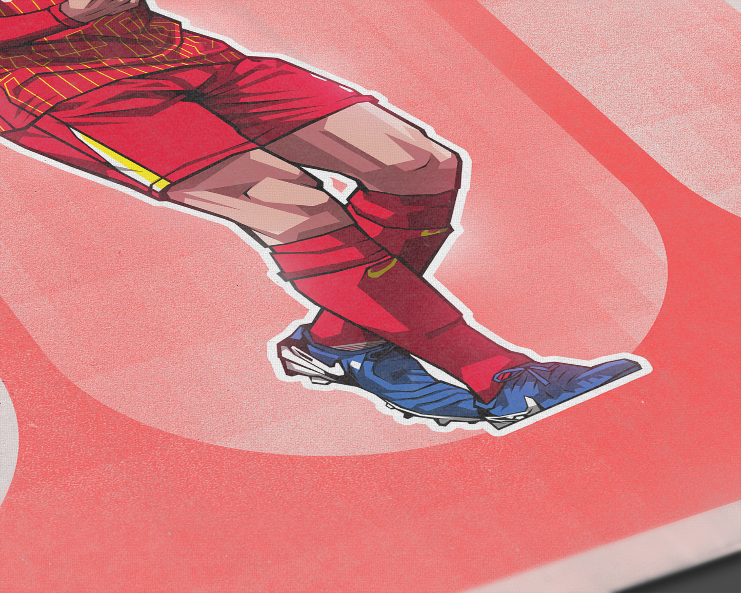 Virgil Van Dijk Rounded Art Print