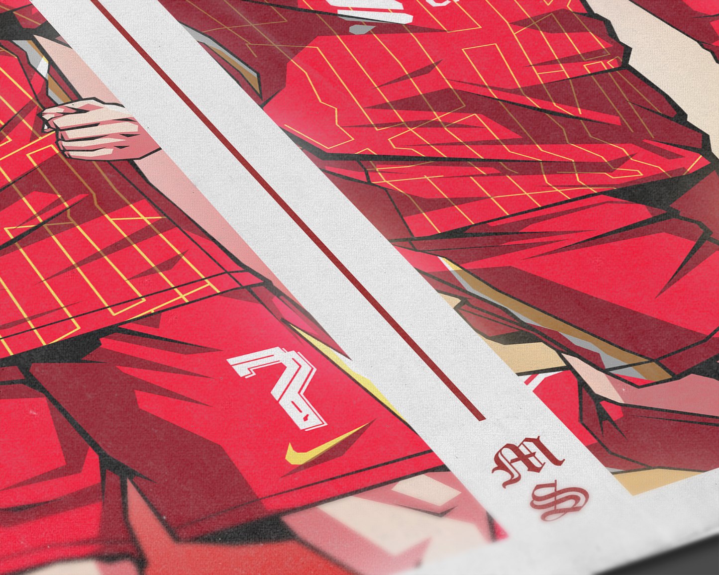 Luis Díaz & Mohamed Salah Duo Perpendicular Art Print