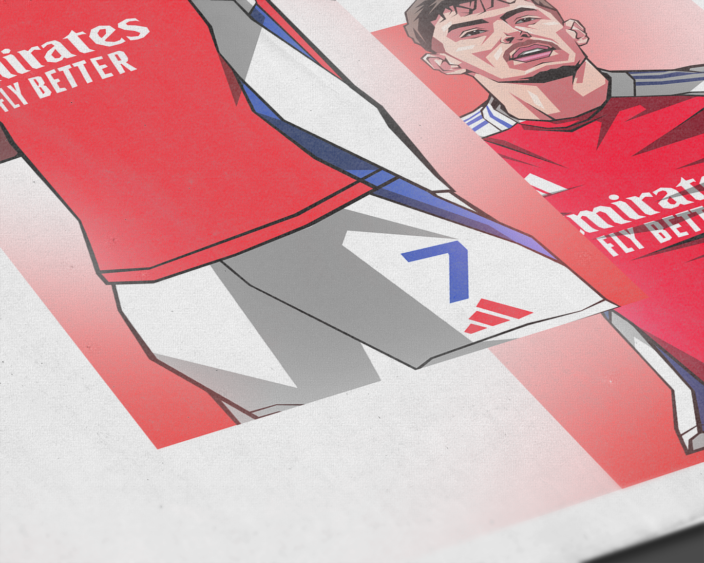 Martin Ødegaard, Bukayo Saka & Kai Havertz Trio Levels Art Print