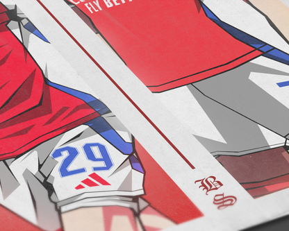 Kai Havertz & Bukayo Saka Duo Perpendicular Art Print