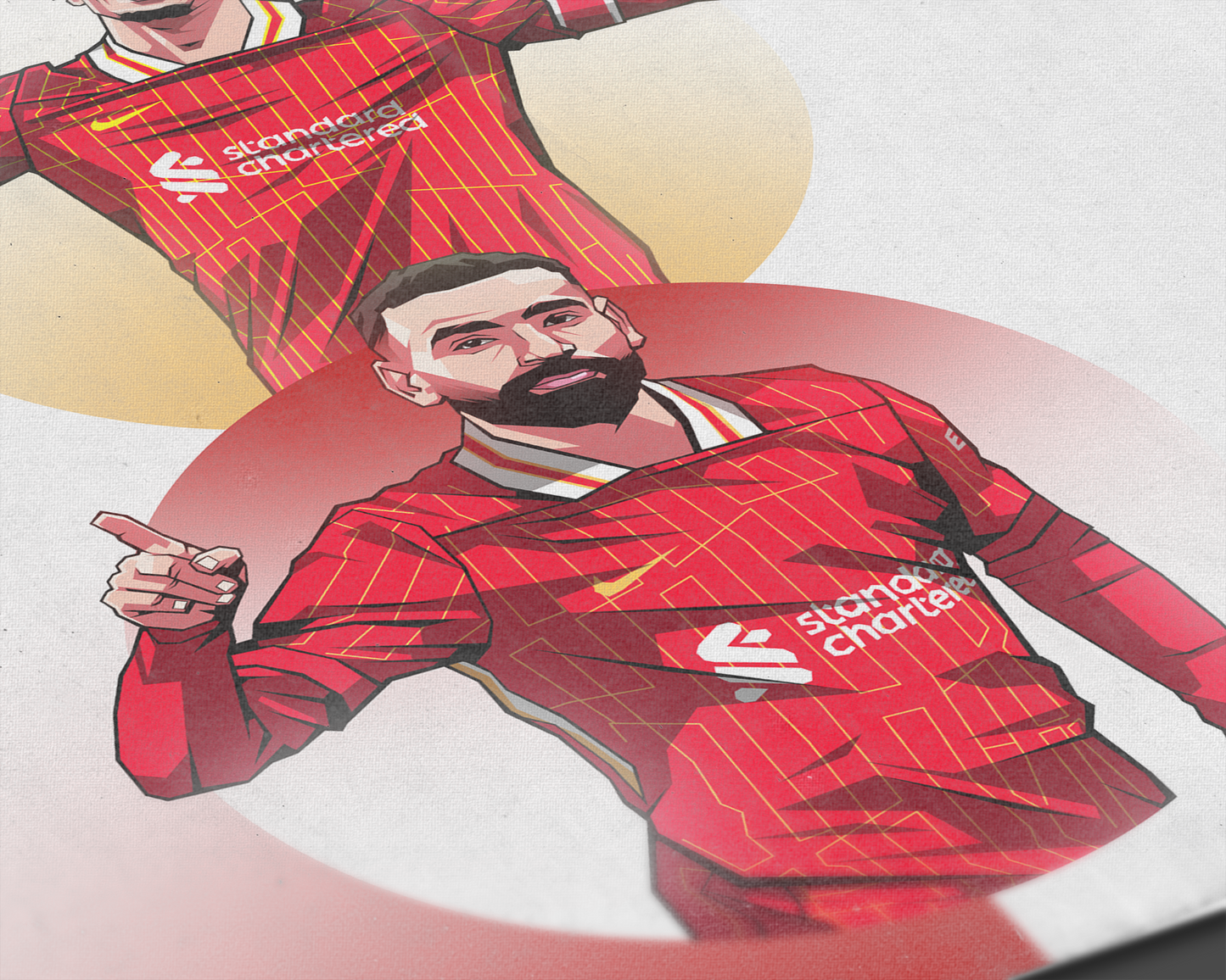 Trent Alexander-Arnold, Mohamed Salah & Virgil Van Dijk Trio Spheres Art Print