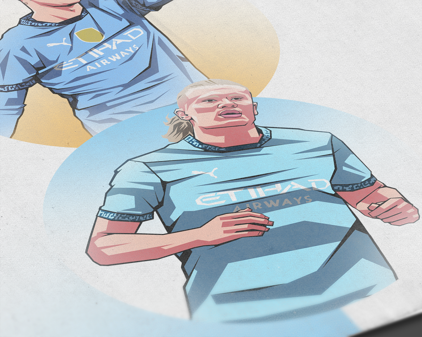 Kevin De Bruyne, Erling Haaland & Phil Foden Trio Spheres Art Print
